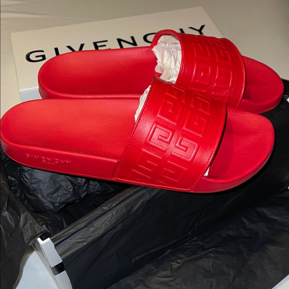 Authentic Givenchy Men’s Red Slide Size 11